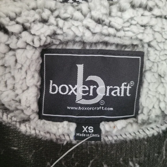 Boxercraft Sherpa Warm Cozy Grey Quarter Zip Pullover Sweatshirt Womens Size XS - Picture 5 of 11
